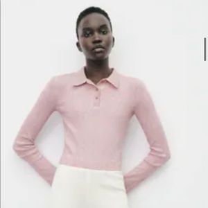 Zara pink collared shirt
